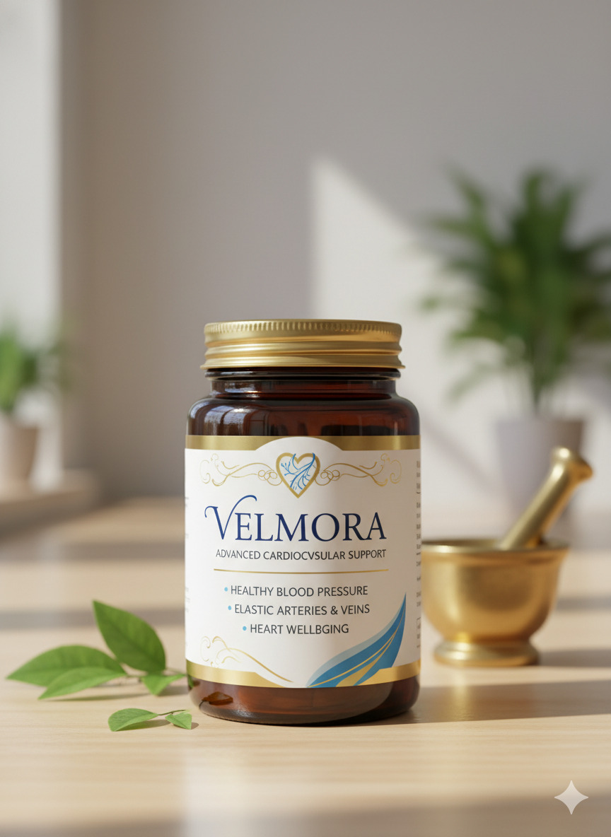 Velmora dietary supplement bottle on a neutral studio background
